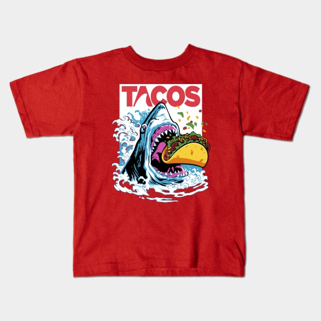 Taco Shark Kids T-Shirt by EndeConcept